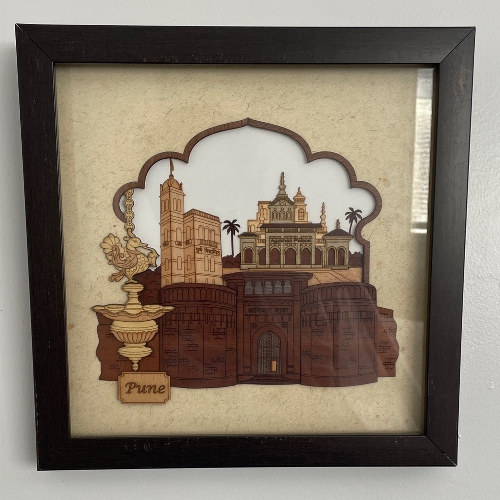 Framed Pune Cityscape Art